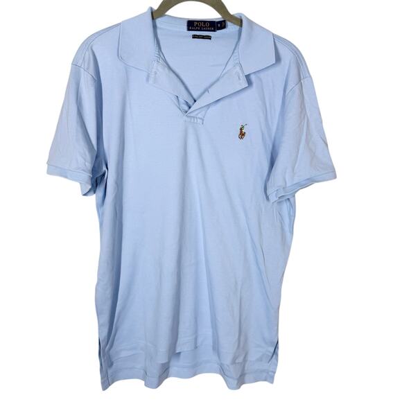 Polo Ralph Lauren Pullover Size Small Baby Blue Pima Soft Touch Cotton - Picture 1 of 3